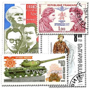 WORLD WAR II: envelope of 50 stamps