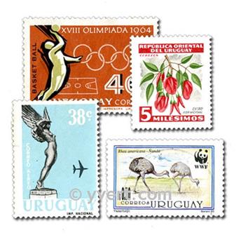 URUGUAY  : pochette de 500 timbres (Oblitérés)