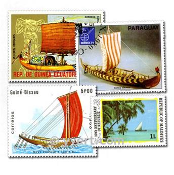 VOILIERS : pochette de 500 timbres (Oblitérés)