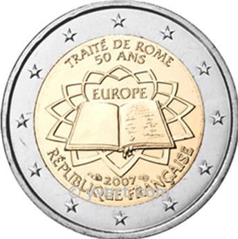 €2 COMMEMORATIVE COIN 2007: FRANCE (Rome treaty)