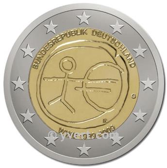 2 EURO COMMEMORATIVE 2009 : ALLEMAGNE - G (10e anniversaire de l´Union Économique et Monétaire)