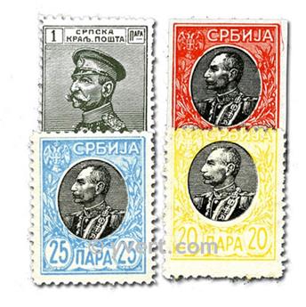 SERBIE : pochette de 50 timbres (Oblitérés)