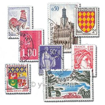 FRANCE : pochette de 1500 timbres (Oblitérés)