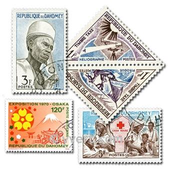 DAHOMEY : pochette de 100 timbres (Oblitérés)