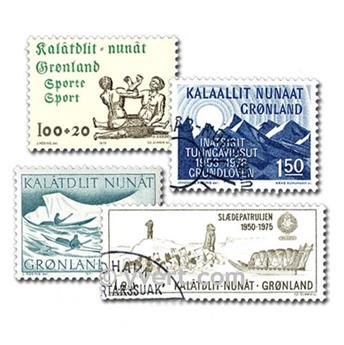 GROENLAND : pochette de 25 timbres (Oblitérés)