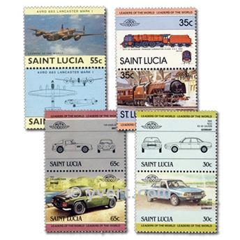 SANTA LÚCIA: lote de 25 selos
