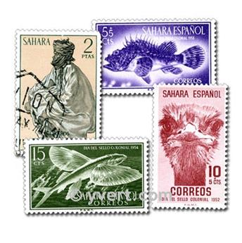 SAHARA ESPAGNOL : pochette de 50 timbres (Oblitérés)