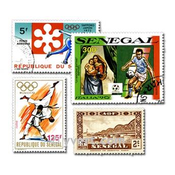 SENEGAL : pochette de 100 timbres (Oblitérés)