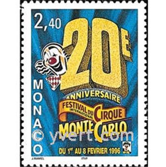 n° 2026 -  Selo Mónaco Correios