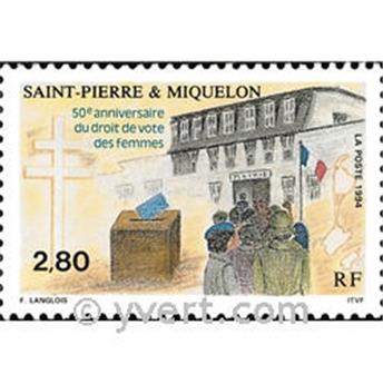 n.o 597 -  Sello San Pedro y Miquelón Correos