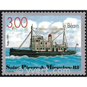 n° 7 -  Timbre Saint-Pierre et Miquelon Bloc et feuillets