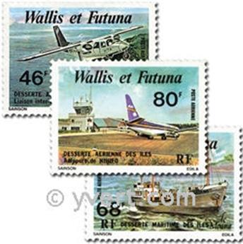 n° 89/91  -  Selo Wallis e Futuna Correio aéreo