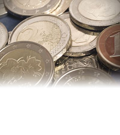 Les pièces Euros d'usage courant de la zone Euro